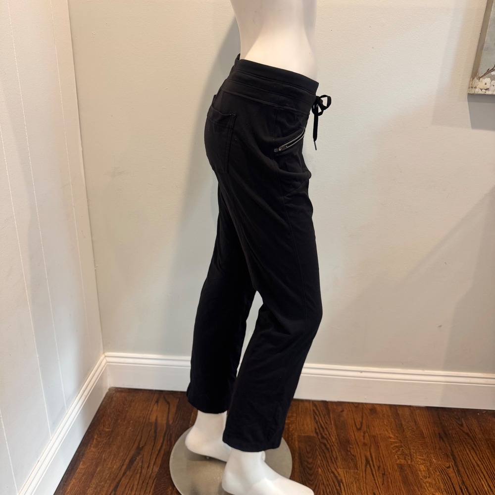Athleta Black Trekkie Jogger Pants Zipper Pockets  | Size Small